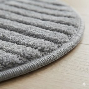 Dywan nowoczesny 3D Art Kwadraty szary 200 cm x 200 cm koło