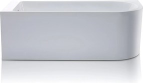 Narożna wanna - 240L -170 x 75 x 58cm - Biały - Narożnik lewostronny - ANIKA