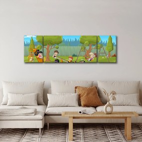 Obraz - Dzieci na placu zabaw (170x50 cm)