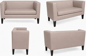 Sofa Monaco : Kolor nogi - Venge, Kolor tkaniny - EKO-SKÓRA - 11D, Typ tkaniny - Eko-skóra , Wysokość nogi - 20 cm
