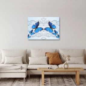Obraz - Niebieskie motyle (70x50 cm)