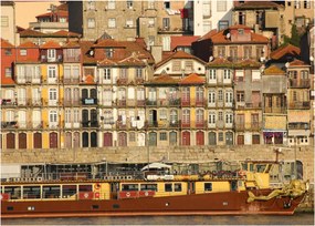 Obraz na szkle - Dzielnica Waterfront, Portugalia (70x50 cm)
