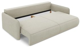 Kremowa rozkładana/ze schowkiem sofa 216 cm Nanea – Makamii