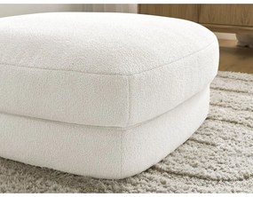 Biały podnóżek z materiału bouclé Leonore – Bobochic Paris