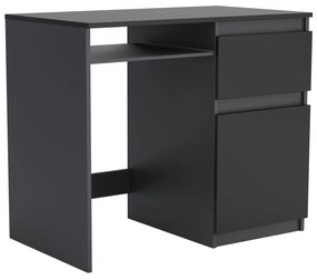 Biurko komputerowe młodzieżowe szkolne 90 cm REMI1 Antracyt/Czarny