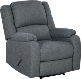 HOMCOM Fotel relaksacyjny z funkcją leżenia i podnóżkiem, regulowany, do 150 kg, rama stalowa, 90 x 96 x 98 cm, Szary