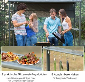 Outsunny Pawilon Grillowy z Ochroną Przeciwpożarową