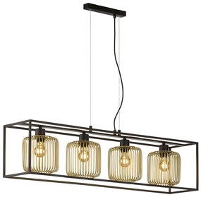 Czarna metalowa lampa wisząca z metalowym kloszem Caydo – Fischer &amp; Honsel