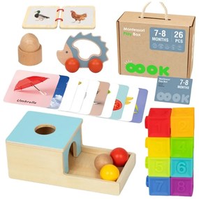 Tooky toy box pudełko xxl montessori edukacyjne 6w1 sensoryczne 7-8 mies