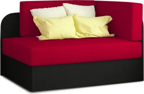 Mała rozkładana sofa ROSA, czerwona/czarna