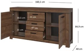 Komoda z szufladami i szafkami - Samar 6X