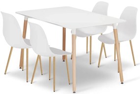 Komplet białych mebli do jadalni T4-G77