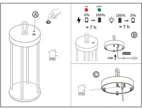 Czarna lampa stołowa LED (wysokość 36 cm) Kante – Fischer &amp; Honsel