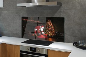 Panel szklany do Kuchni Święty Mikołaj przy Choince