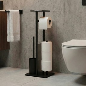 Stojak na papier toaletowy i szczotkę do WC z półką na telefon HYLLA,  65 cm