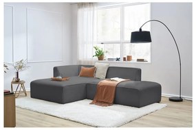 Ciemnoszary narożnik modułowy z materiału bouclé (lewostronny/w kształcie litery L) Megeve – Bobochic Paris