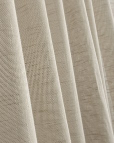Zasłona na taśmie wave kolor beżowy tkanina półprzezroczysta, strukturalna
