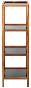 Czarno-naturalny szklany regał łazienkowy 36x112 cm Fondi – Wenko