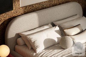 Łóżko Livv 160x200, tkanina LOOP 02, stelaż metalowy