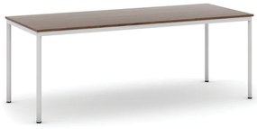 Stół jadalniany, 200x80 cm, szara podstawa, orzech