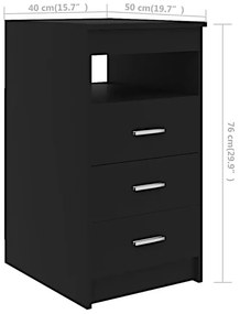 Czarne Funkcjonalne Biurko W6-D43