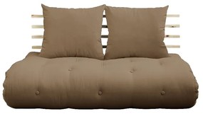 Sofa rozkładana z brązowym obiciem Karup Design Shin Sano Natural/Mocca