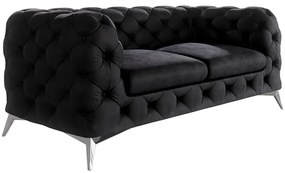 Czarna aksamitna sofa 185 cm Chelsea – Ropez