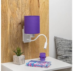 Brilagi - LED Kinkiet NUBILA 1xE27/25W/230V + LED/3W biały/fioletowy