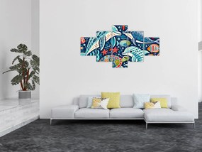 Obraz – Rysowane zwierzęta wodne (125x70 cm)