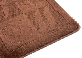Brązowy 3 - częściowy komplet dywaników łazienkowych S3-H97