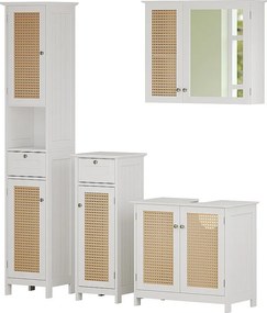 Zestaw mebli łazienkowych biały 60x35x58 rosario