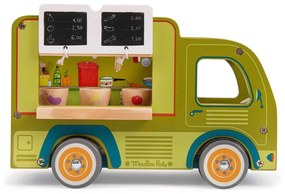 Drewniane auto zabawkowe La Grande Famille Food Truck – Moulin Roty