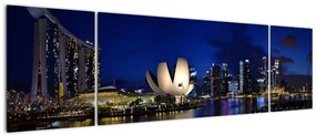 Obraz Singapuru nocą (170x50 cm)