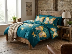 PrzytulneMieszkanie.pl PrzytulneMieszkanie.pl Pościel z mikrofibry ZAFIRA niebieska Rozmiar pościeli: 70 x 80 cm | 140 x 200 cm