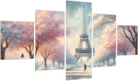 Obraz – Wiosna w Paryżu (125x70 cm)