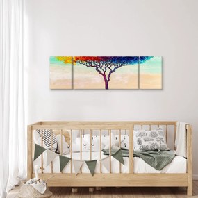 Obraz malowanego drzewa (170x50 cm)
