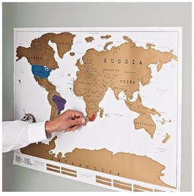 Mapa do zdrapywania 88x52 cm World Scratch Map – Ambiance