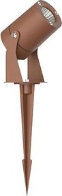 Sair - 10W Round LED Spotlight IP65 Corten 3000K - Garden Light for Plants or Hedges h36cm - Beneito faure
