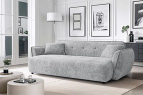 Jasnoszara sofa z tkaniny szenilowej 250 cm Nelia Big – Ropez