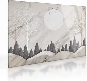 Obraz na szkle - Zimowy krajobraz (70x50 cm)