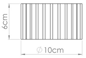 Plafon AURA 1 brzoskwiniowy GX53 ryflowany SOLLUX  LIGHTING