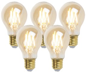 Zestaw 5 ściemnialnych żarówek LED E27 goldline 5W 380 lm 2200K
