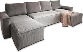 Narożnik w kształcie U SMART COSARO 295x140 cm, jasnoszary