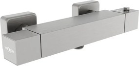 Mexen Cube termostatyczna bateria prysznicowa, gun gray szczotkowany - 77200-66