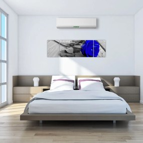 Obraz - Niebieska róża (170x50 cm)