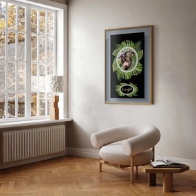 Plakat Leniwiec 21x30 cm z ramą złotą bez marginesu ARTGEIST B