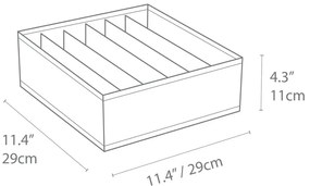 Beżowy organizer do szuflady z przegródkami Bigso Box of Sweden Drawer, 29x11 cm