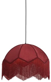 Bordowa lampa wisząca z tekstylnym kloszem ø 60 cm Malacia – Light &amp; Living