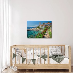 Obraz - Malownicza nadmorska wioska (70x50 cm)