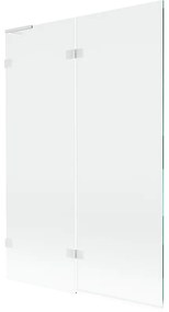 Mexen Lunar L parawan nawannowy 2-skrzydłowy lewy 120 x 150 cm, transparent, biały - 897L-120-100-20-00-L
